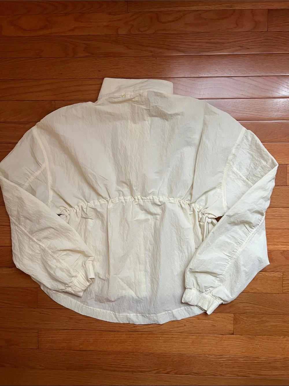 lululemon athletica Cream Drawstring-Waist Zip Jacket